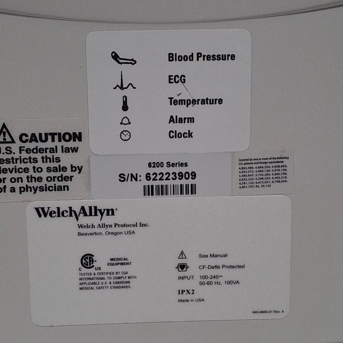 Welch Allyn 6200 Atlas Vital Signs Monitor