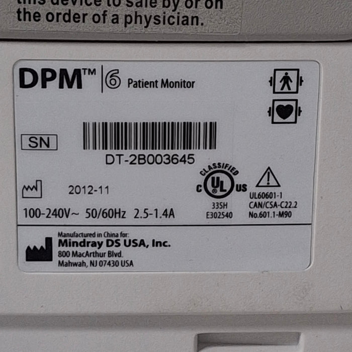 Mindray DPM6 Patient Monitor