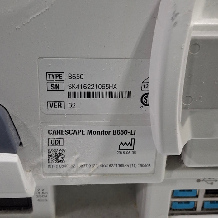 GE Healthcare GE Healthcare Carescape B650 Critical Care Patient Monitor Patient Monitors reLink Medical