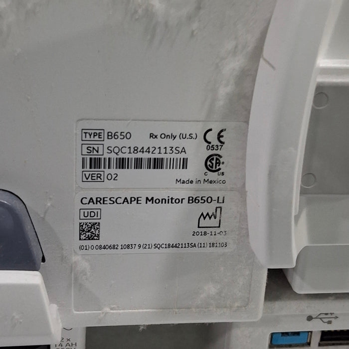 GE Healthcare GE Healthcare Carescape B650 Patient Monitor Patient Monitors reLink Medical
