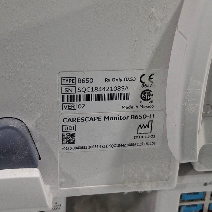 GE Healthcare GE Healthcare Carescape B650 Critical Care Patient Monitor Patient Monitors reLink Medical