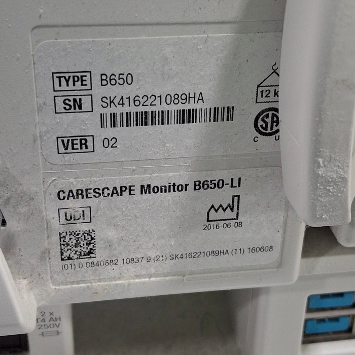 GE Healthcare GE Healthcare Carescape B650 Critical Care Patient Monitor Patient Monitors reLink Medical