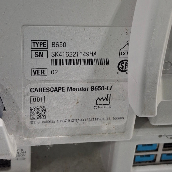 GE Healthcare GE Healthcare Carescape B650 Critical Care Patient Monitor Patient Monitors reLink Medical
