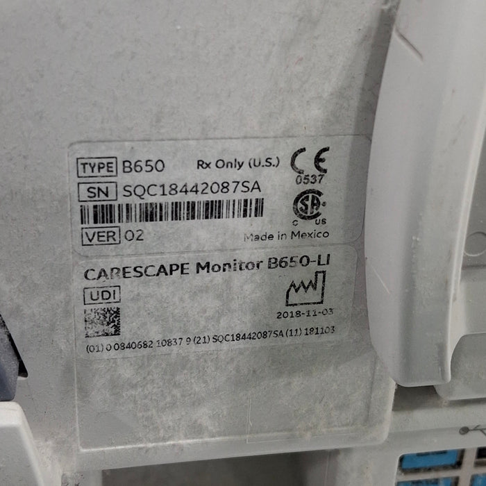 GE Healthcare GE Healthcare Carescape B650 Patient Monitor Patient Monitors reLink Medical