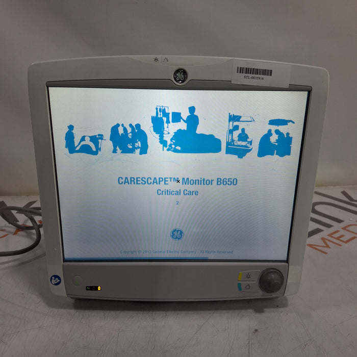 GE Healthcare Carescape B650 Critical Care Patient Monitor