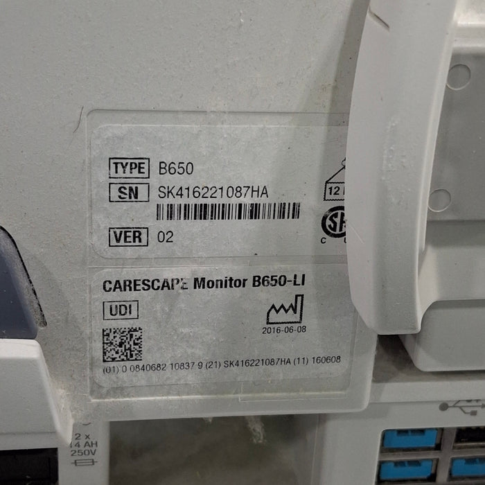 GE Healthcare GE Healthcare Carescape B650 Critical Care Patient Monitor Patient Monitors reLink Medical