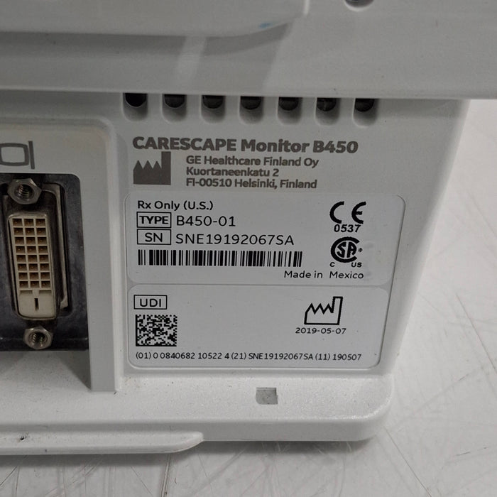 GE Healthcare Carescape B450 Critical Care Patient Monitor