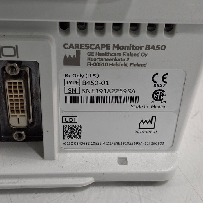 GE Healthcare GE Healthcare Carescape B450 Critical Care Patient Monitor Patient Monitors reLink Medical