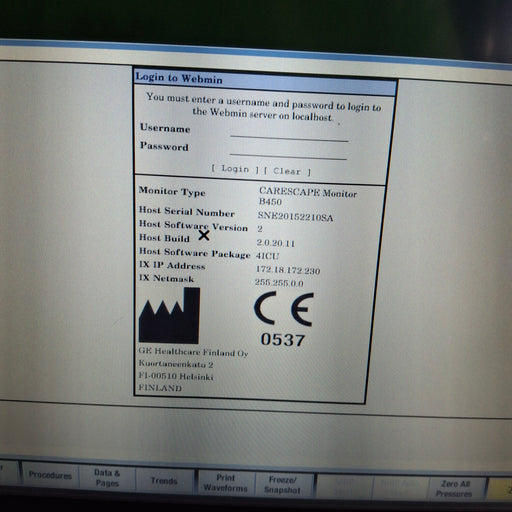 GE Healthcare GE Healthcare Carescape B450 Critical Care Patient Monitor Patient Monitors reLink Medical