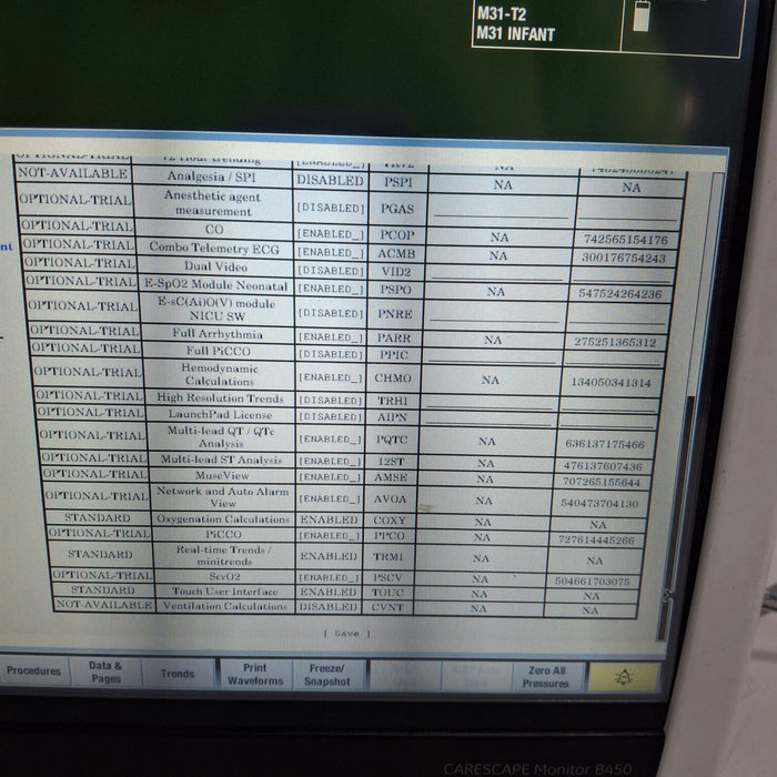 GE Healthcare Carescape B450 Critical Care Patient Monitor