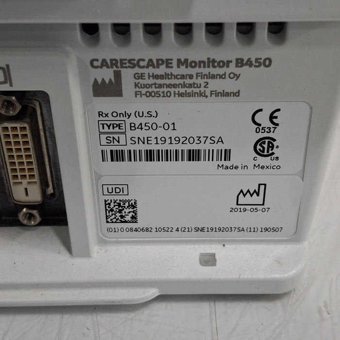 GE Healthcare GE Healthcare Carescape B450 Critical Care Patient Monitor Patient Monitors reLink Medical