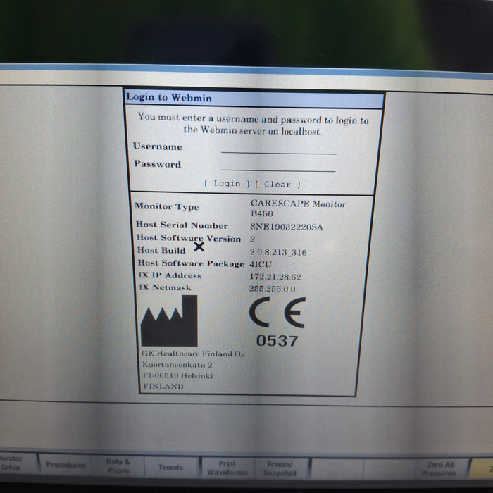 GE Healthcare GE Healthcare Carescape B450 Critical Care Patient Monitor Patient Monitors reLink Medical