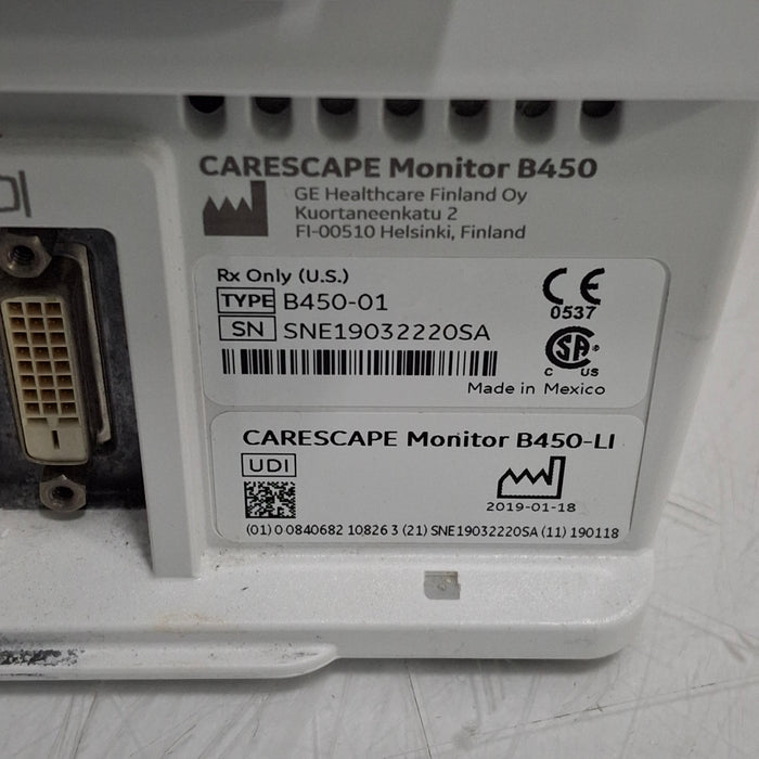 GE Healthcare GE Healthcare Carescape B450 Critical Care Patient Monitor Patient Monitors reLink Medical
