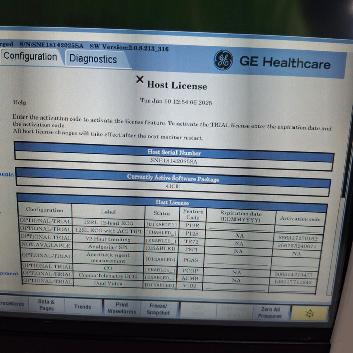 GE Healthcare Carescape B450 Critical Care Patient Monitor