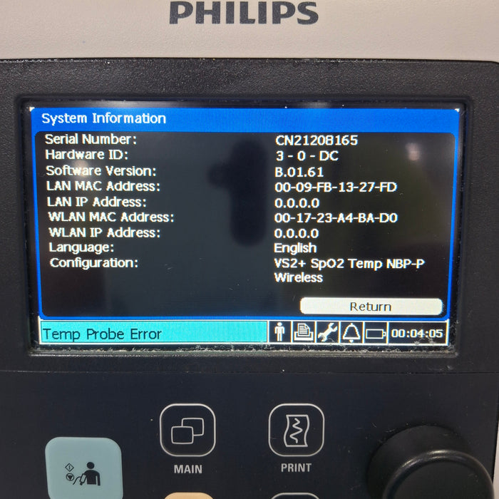 Philips SureSigns VS2+ Vital Signs Monitor