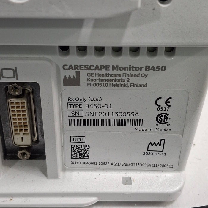 GE Healthcare GE Healthcare Carescape B450 Post Anesthesia Care Patient Monitor Patient Monitors reLink Medical