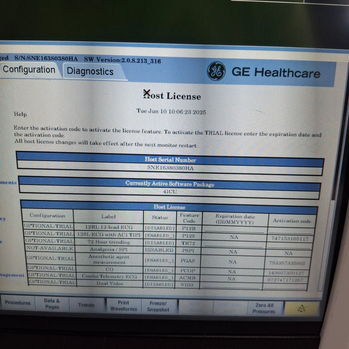 GE Healthcare Carescape B450 Critical Care Patient Monitor