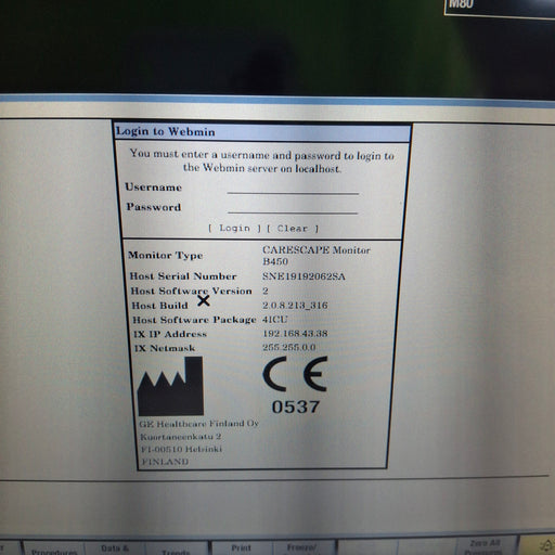 GE Healthcare GE Healthcare Carescape B450 Critical Care Patient Monitor Patient Monitors reLink Medical