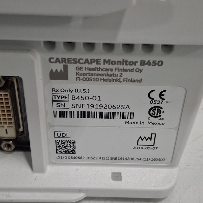 GE Healthcare GE Healthcare Carescape B450 Critical Care Patient Monitor Patient Monitors reLink Medical