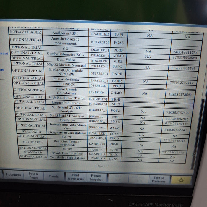 GE Healthcare Carescape B450 Critical Care Patient Monitor