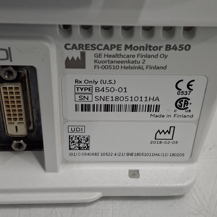 GE Healthcare GE Healthcare Carescape B450 Critical Care Patient Monitor Patient Monitors reLink Medical
