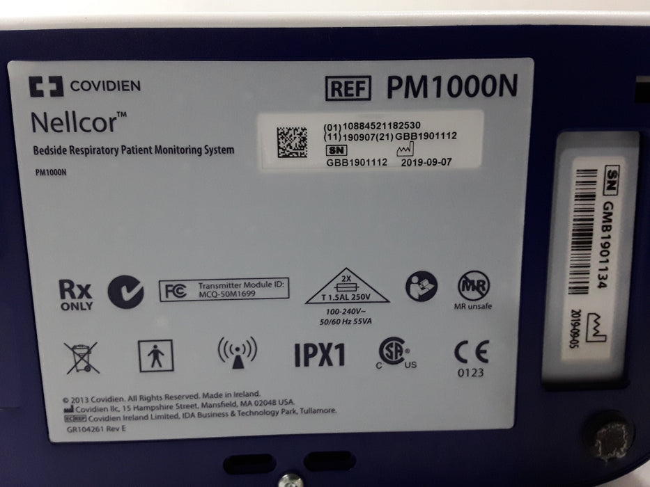 Covidien Covidien PM1000N Nellcor Bedside SPO2 Monitor Patient Monitors reLink Medical