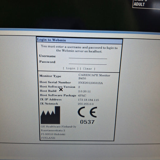 GE Healthcare GE Healthcare Carescape B450 Post Anesthesia Care Patient Monitor Patient Monitors reLink Medical