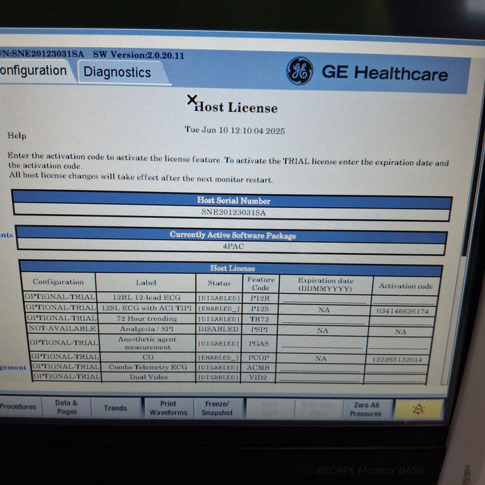 GE Healthcare GE Healthcare Carescape B450 Post Anesthesia Care Patient Monitor Patient Monitors reLink Medical