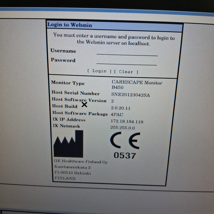 GE Healthcare GE Healthcare Carescape B450 Post Anesthesia Care Patient Monitor Patient Monitors reLink Medical