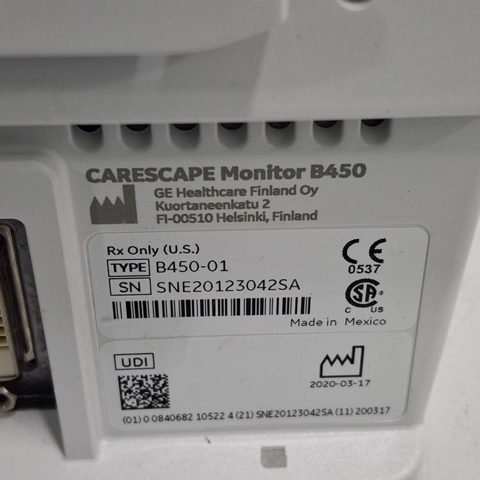 GE Healthcare GE Healthcare Carescape B450 Post Anesthesia Care Patient Monitor Patient Monitors reLink Medical
