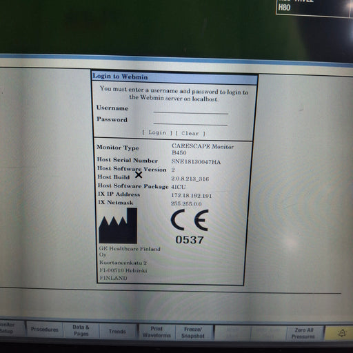 GE Healthcare GE Healthcare Carescape B450 Critical Care Patient Monitor Patient Monitors reLink Medical