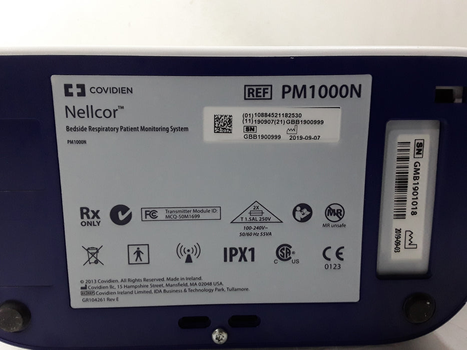 Covidien PM1000N Nellcor Bedside SPO2 Monitor