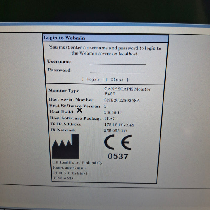 GE Healthcare GE Healthcare Carescape B450 Post Anesthesia Care Patient Monitor Patient Monitors reLink Medical