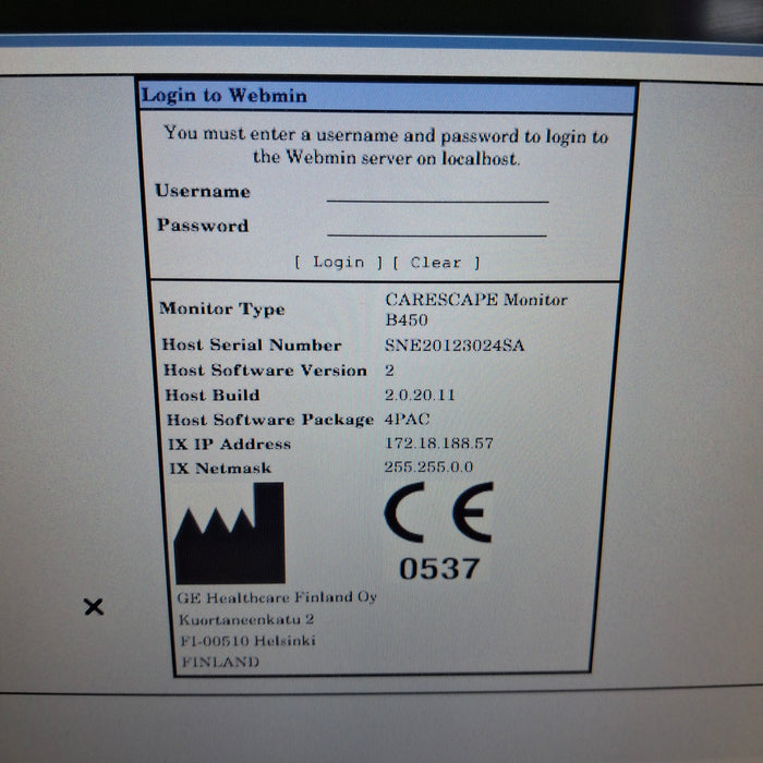GE Healthcare GE Healthcare Carescape B450 Post Anesthesia Care Patient Monitor Patient Monitors reLink Medical