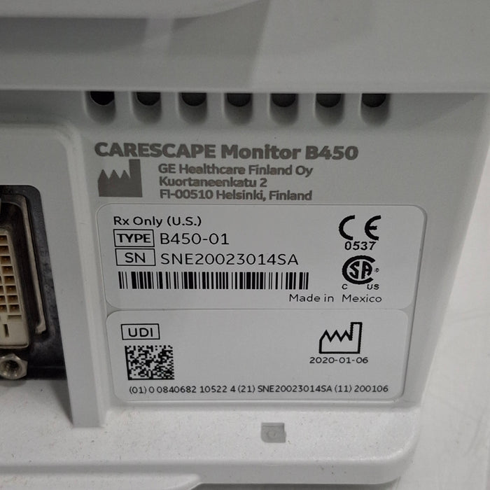 GE Healthcare GE Healthcare Carescape B450 Post Anesthesia Care Patient Monitor Patient Monitors reLink Medical