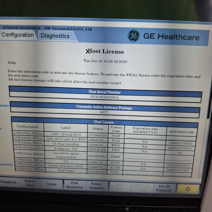 GE Healthcare Carescape B450 Critical Care Patient Monitor