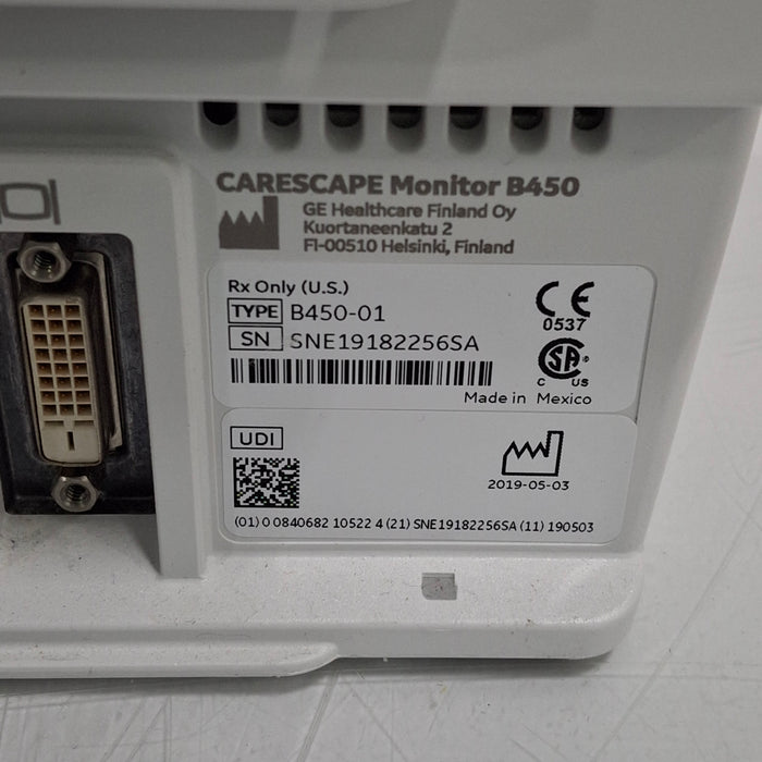 GE Healthcare Carescape B450 Critical Care Patient Monitor