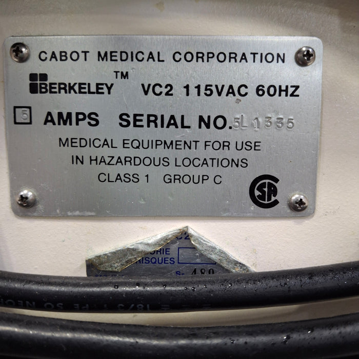 Cabot Medical Berkeley VC-2 Vacuum Curettage System
