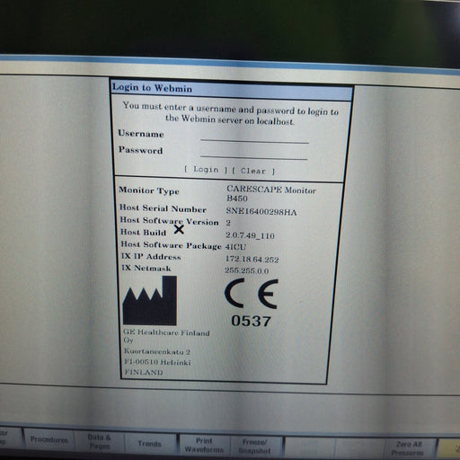 GE Healthcare GE Healthcare Carescape B450 Critical Care Patient Monitor Patient Monitors reLink Medical