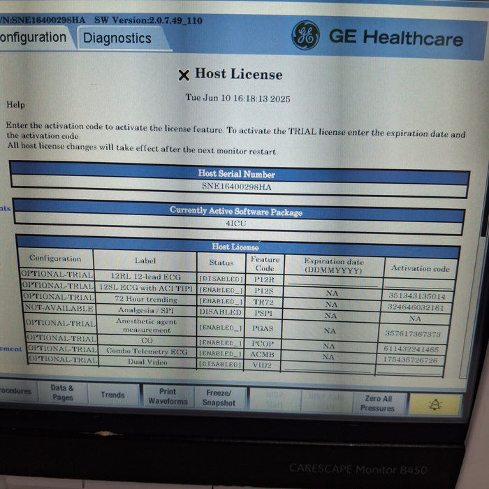 GE Healthcare GE Healthcare Carescape B450 Critical Care Patient Monitor Patient Monitors reLink Medical