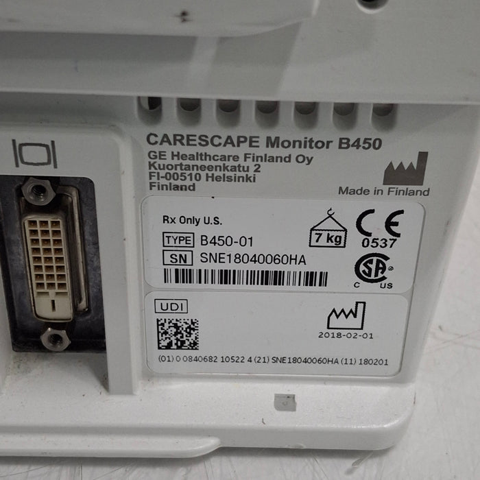 GE Healthcare GE Healthcare Carescape B450 Critical Care Patient Monitor Patient Monitors reLink Medical