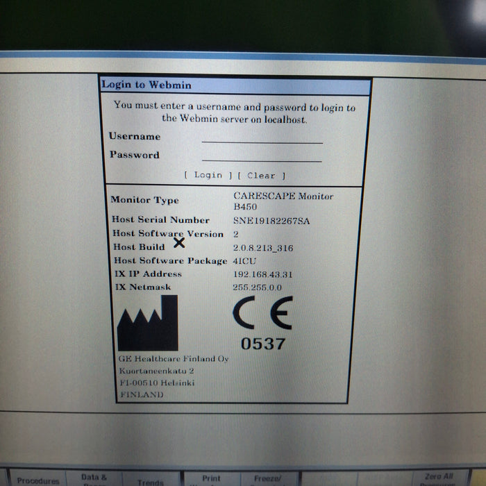 GE Healthcare GE Healthcare Carescape B450 Critical Care Patient Monitor Patient Monitors reLink Medical