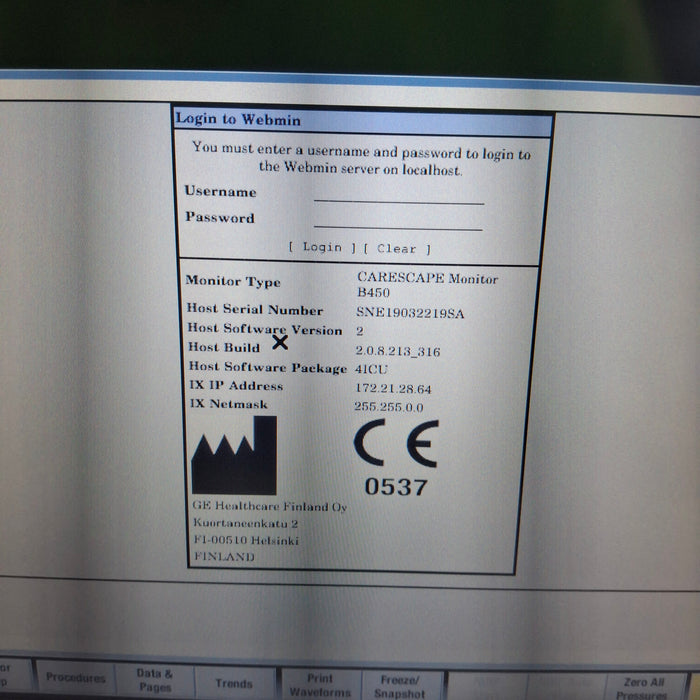 GE Healthcare GE Healthcare Carescape B450 Critical Care Patient Monitor Patient Monitors reLink Medical