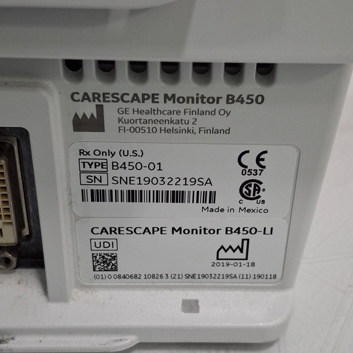 GE Healthcare GE Healthcare Carescape B450 Critical Care Patient Monitor Patient Monitors reLink Medical