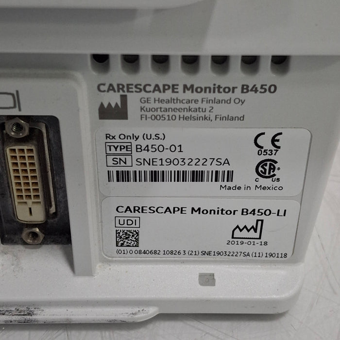 GE Healthcare GE Healthcare Carescape B450 Critical Care Patient Monitor Patient Monitors reLink Medical