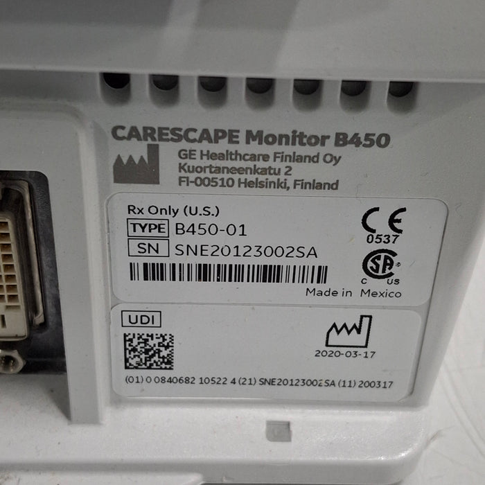 GE Healthcare GE Healthcare Carescape B450 Critical Care Patient Monitor Patient Monitors reLink Medical