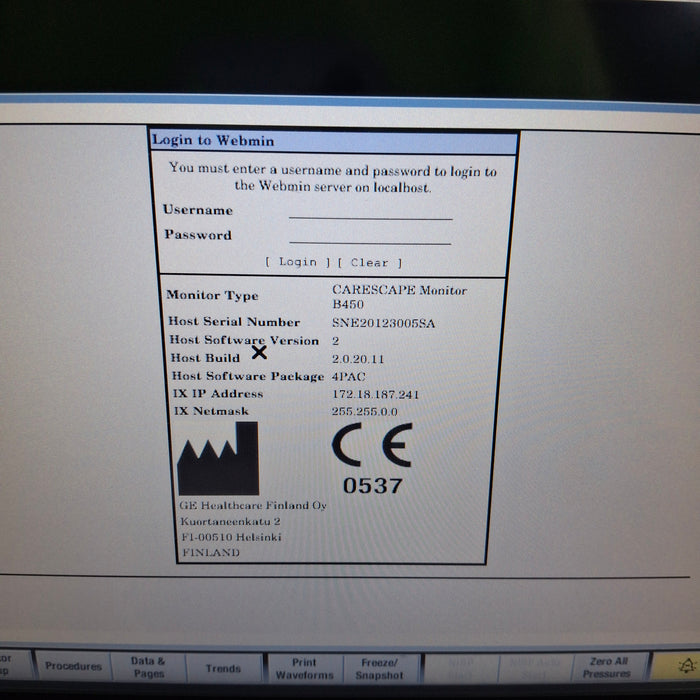 GE Healthcare GE Healthcare Carescape B450 Critical Care Patient Monitor Patient Monitors reLink Medical