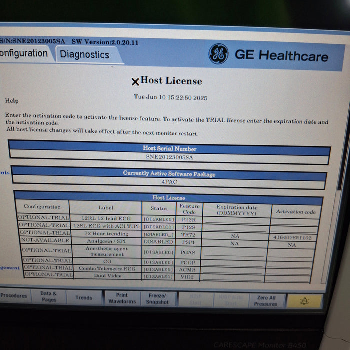 GE Healthcare GE Healthcare Carescape B450 Critical Care Patient Monitor Patient Monitors reLink Medical