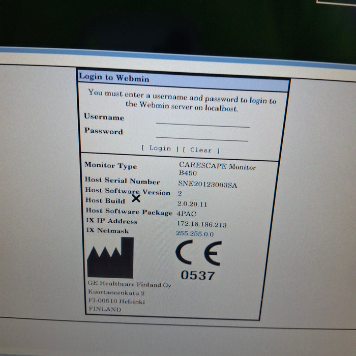 GE Healthcare GE Healthcare Carescape B450 Post Anesthesia Care Patient Monitor Patient Monitors reLink Medical