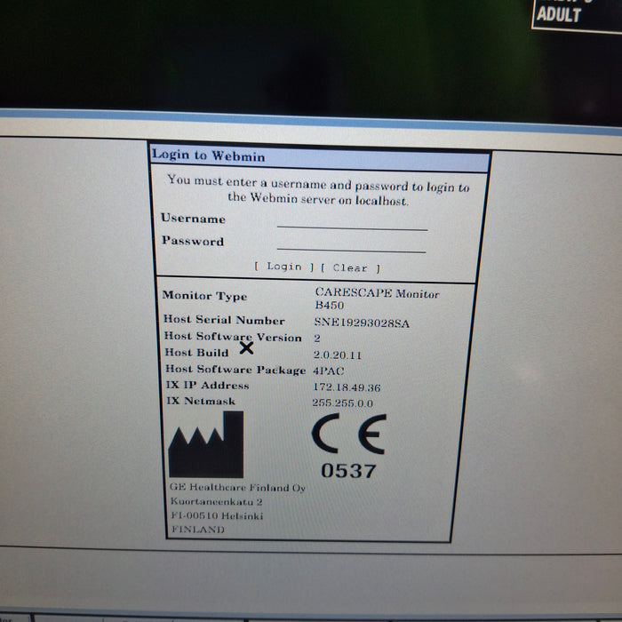 GE Healthcare GE Healthcare Carescape B450 Post Anesthesia Care Patient Monitor Patient Monitors reLink Medical